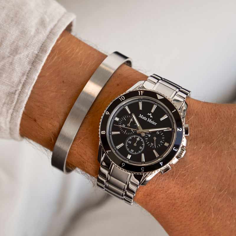 Mats Meier Annecy zilver kleurig stalen armband MM320014-zoom-