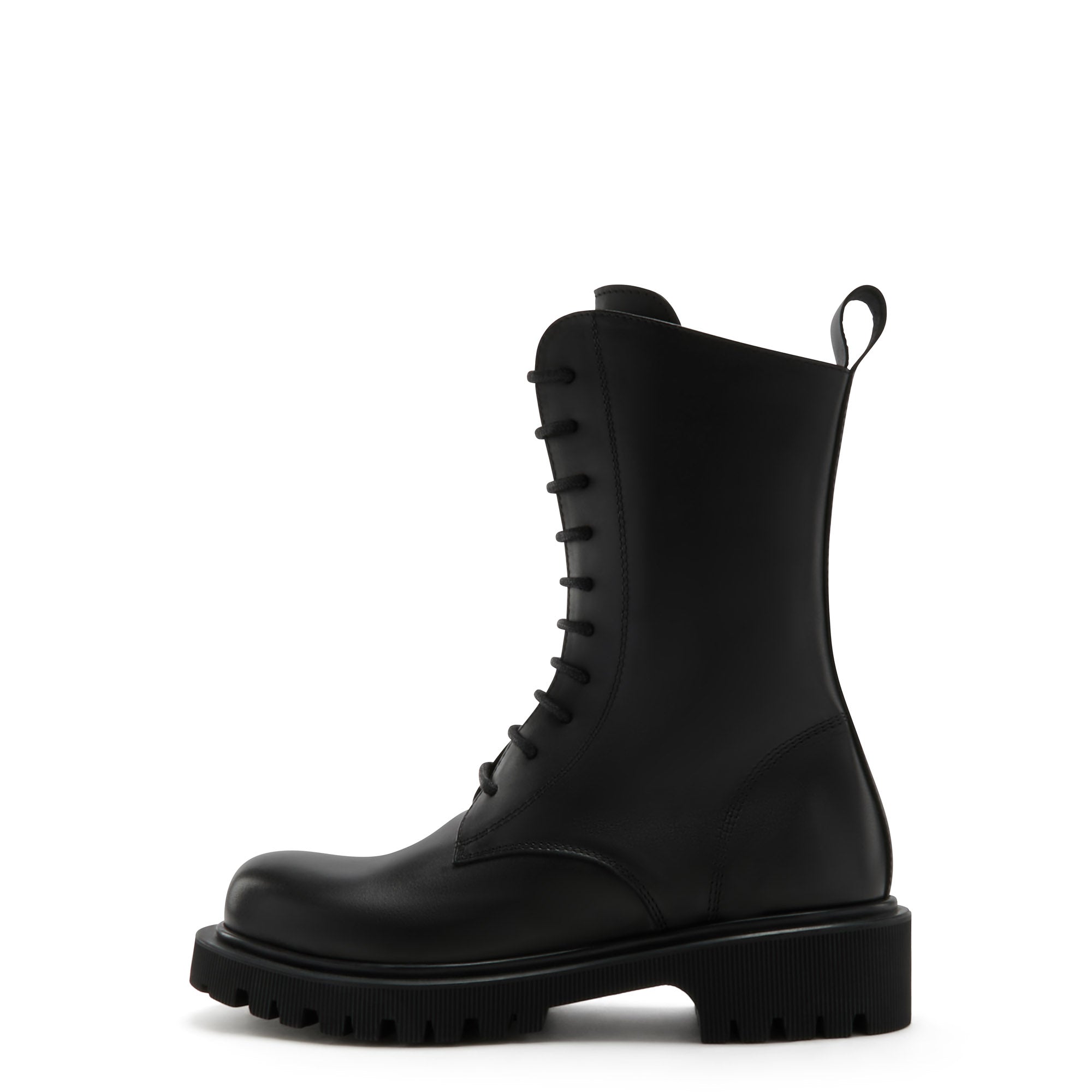Isabel Bernard Vendôme Myrthe Black Calfskin Lace-up boots IB53008-01-36