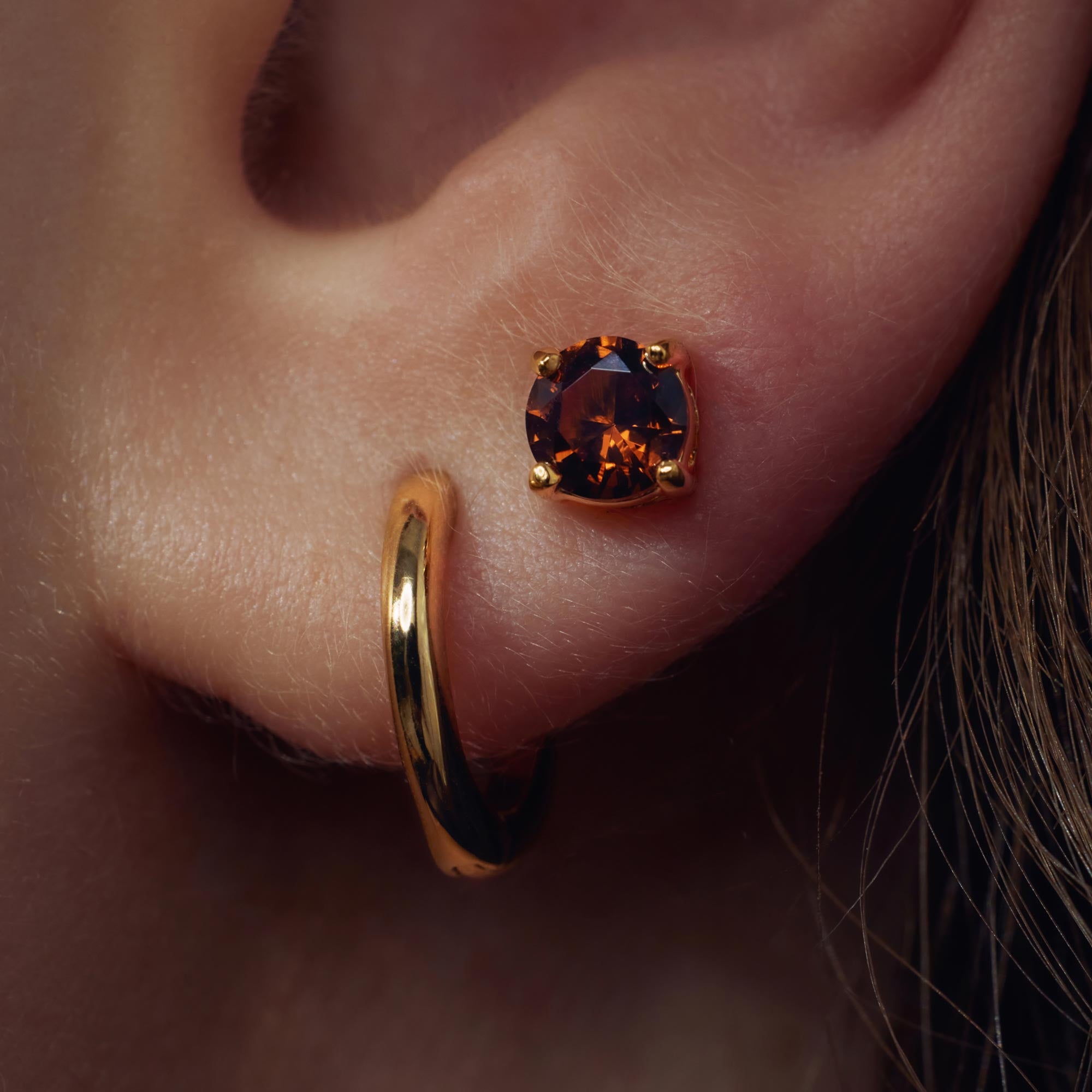 Parte Di Me Santa Maria della Base 925 sterling Silver gold plated Hoop Earrings PDM36060