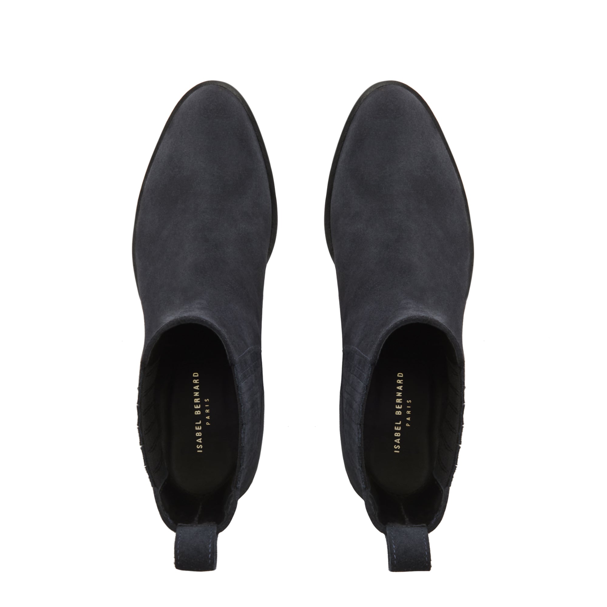 Isabel Bernard Vendôme Chey Blue Suede Chelsea Boots IB53000-10-36