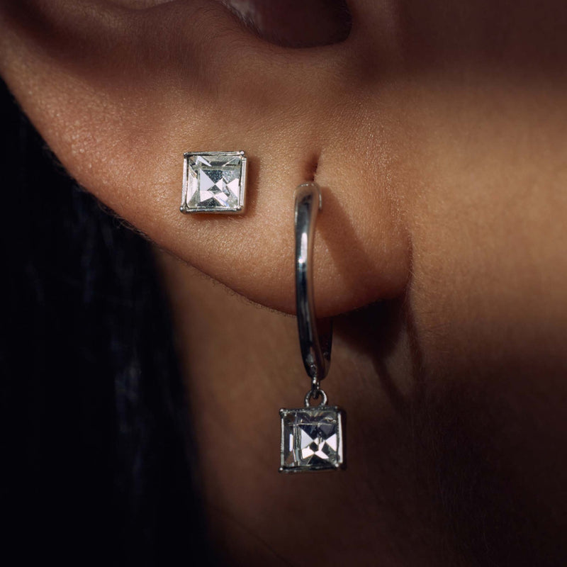 Parte Di Me Cento Luci Perla 925 sterling zilveren oorknoppen met preciosa kristal PDM36149-zoom-