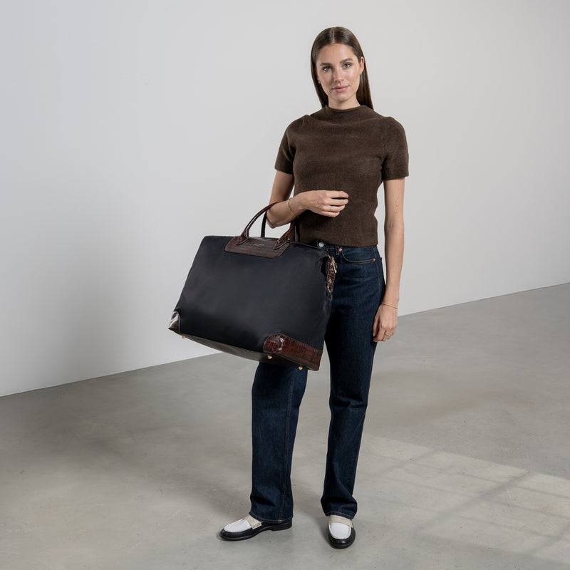 Isabel Bernard Du Louvre Clarice Zwarte Weekendtas Middel (54L) IB20002-901-zoom-