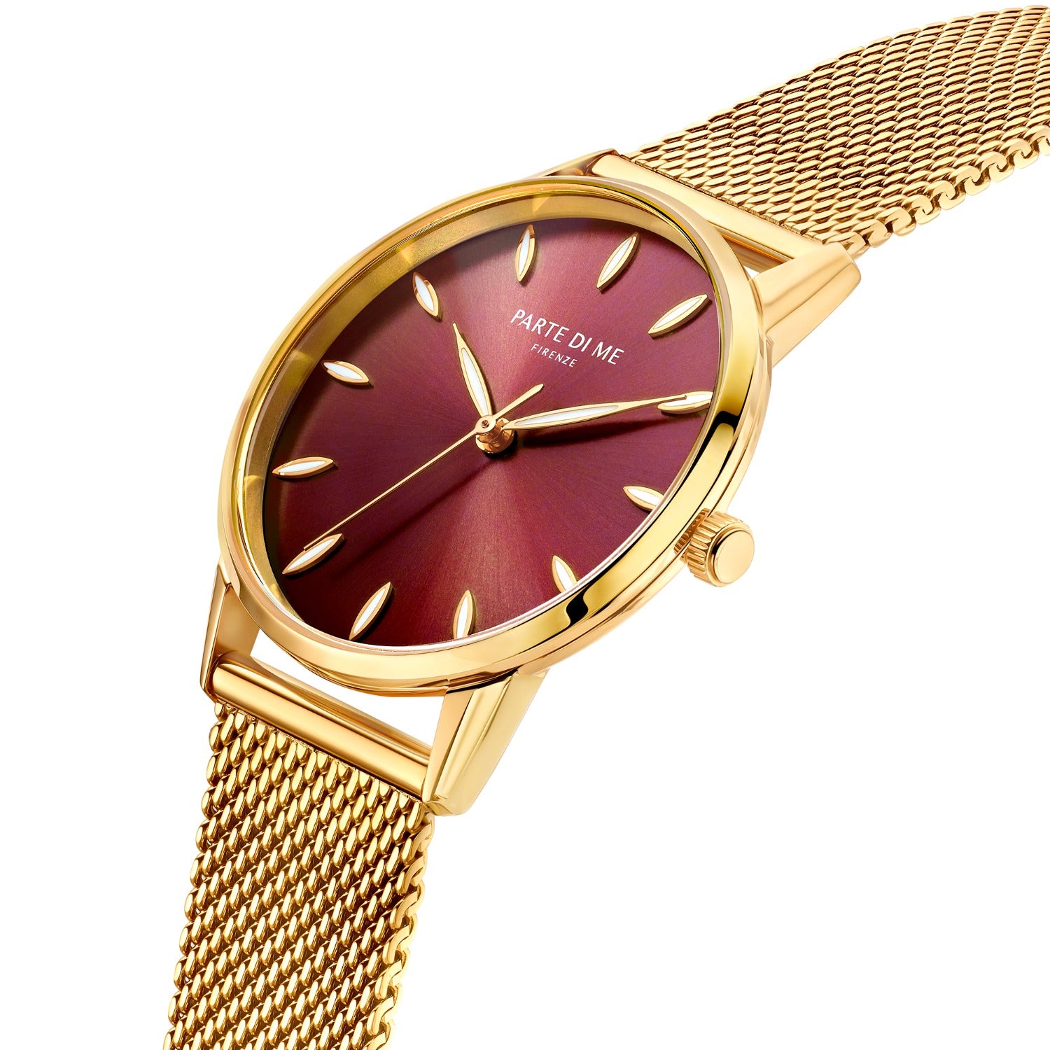 Parte Di Me Orologio round ladies watch gold coloured and dark brown PDM09055