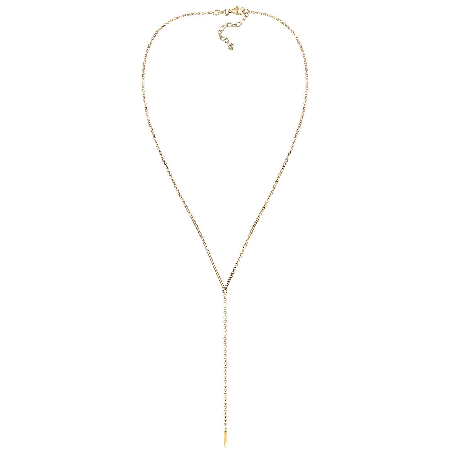 Elli 925 Sterling Silver Y Chain Necklace 2004-BF-0007738-001