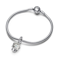 Pandora Moments 925 Sterling Silver Snowflake Snowglobe Charm 792369C01