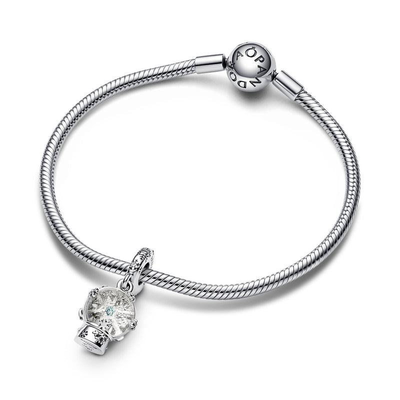 Pandora Moments 925 Sterling Silver Snowflake Snowglobe Charm 792369C01-zoom-