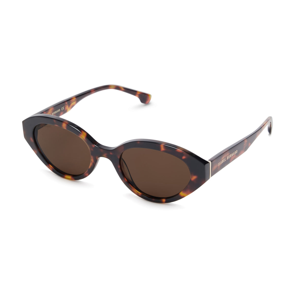 Isabel Bernard La Villette Rosaire Brown Tortoise Ovale Sunglasses IB400002-14-14