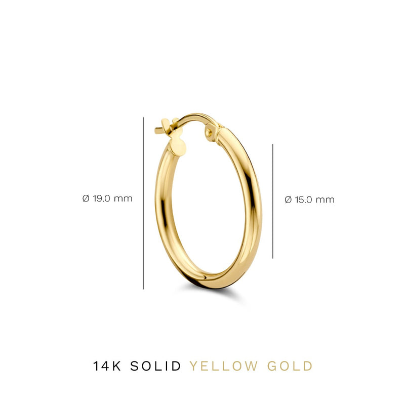 Isabel Bernard Rivoli Estelle 14 Carat Golden Creoles IB360105-zoom-