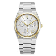 Jacques du Manoir Horizon Gents Multifunction Zilver- en Goudkleurig Herenhorloge JWN05704