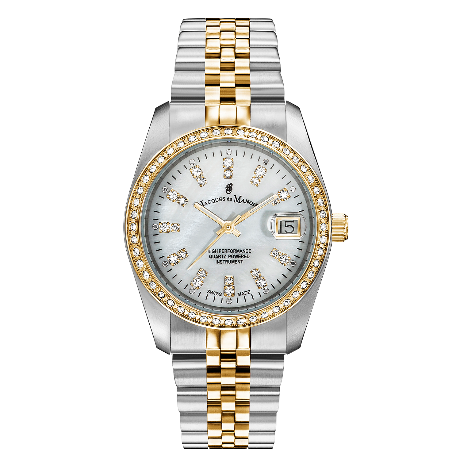 Jacques Du Manoir Inspiration White MOP Women's Watch NROP.07
