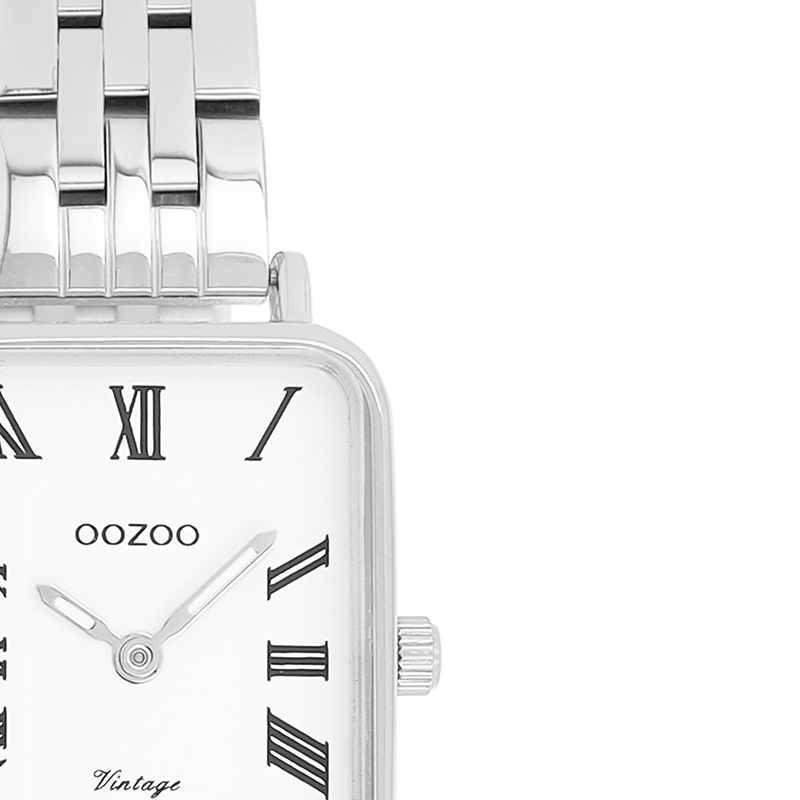 OOZOO Vintage Silver and White Women's Watch C20410-zoom-