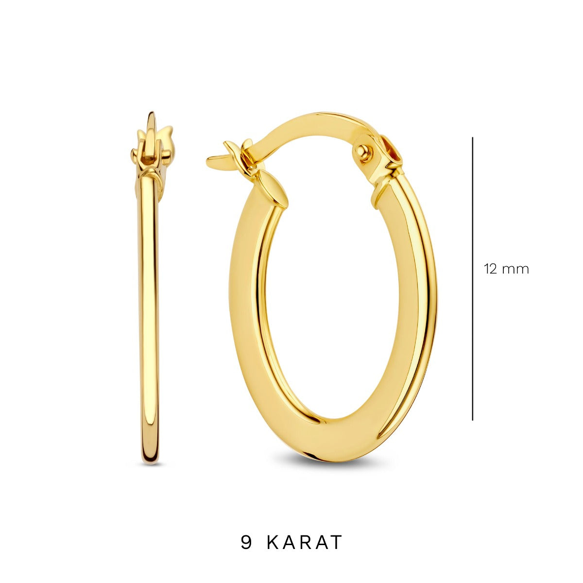 Beloro Jewels Regalo d'Amore 9 karat gold hoop earrings gift set BO90023