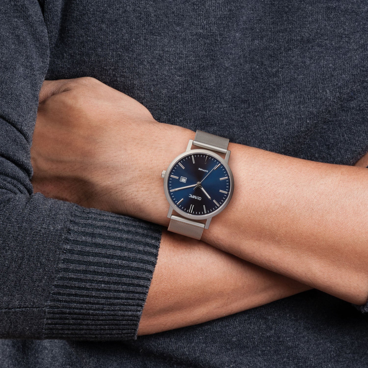 Olympic Titanium Grey Men's Watch OL26HTS001