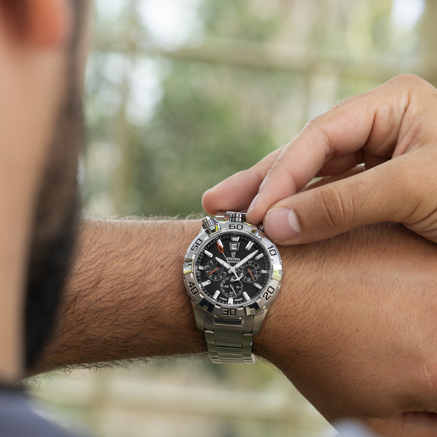 Festina Bullhead Black Chronograph Men's Watch F20743/6