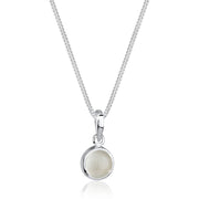 Elli 925 Sterling Silver Necklace with Moonstone 2004-BF-0008193-001