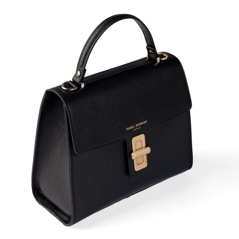 Femme Forte Simone Midi Zwarte Handtas van Kalfsleer IB21127-001-zoom-