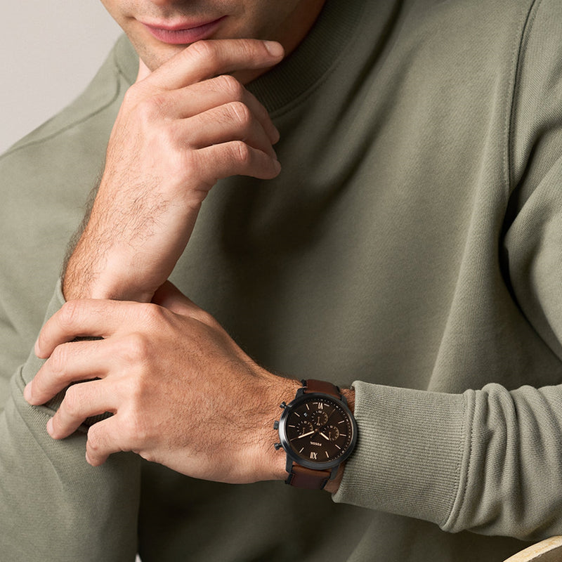 Fossil Neutra Round Black Dial Watch FS6163-zoom-