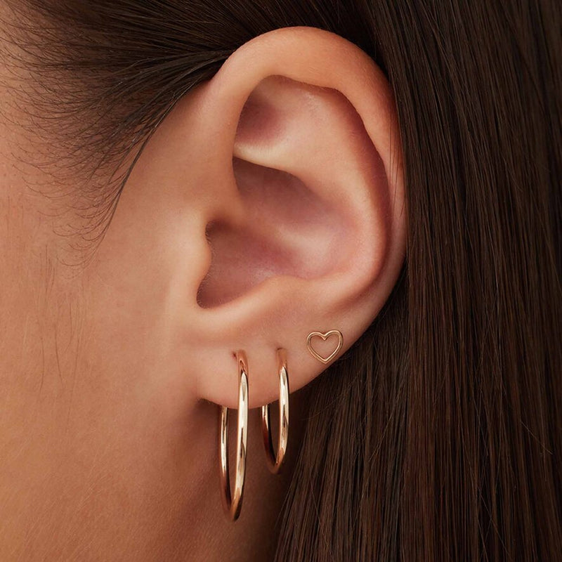 Isabel Bernard La Concorde Amore 14 Karaat Rosé Gouden Oorknoppen IB360231-zoom-