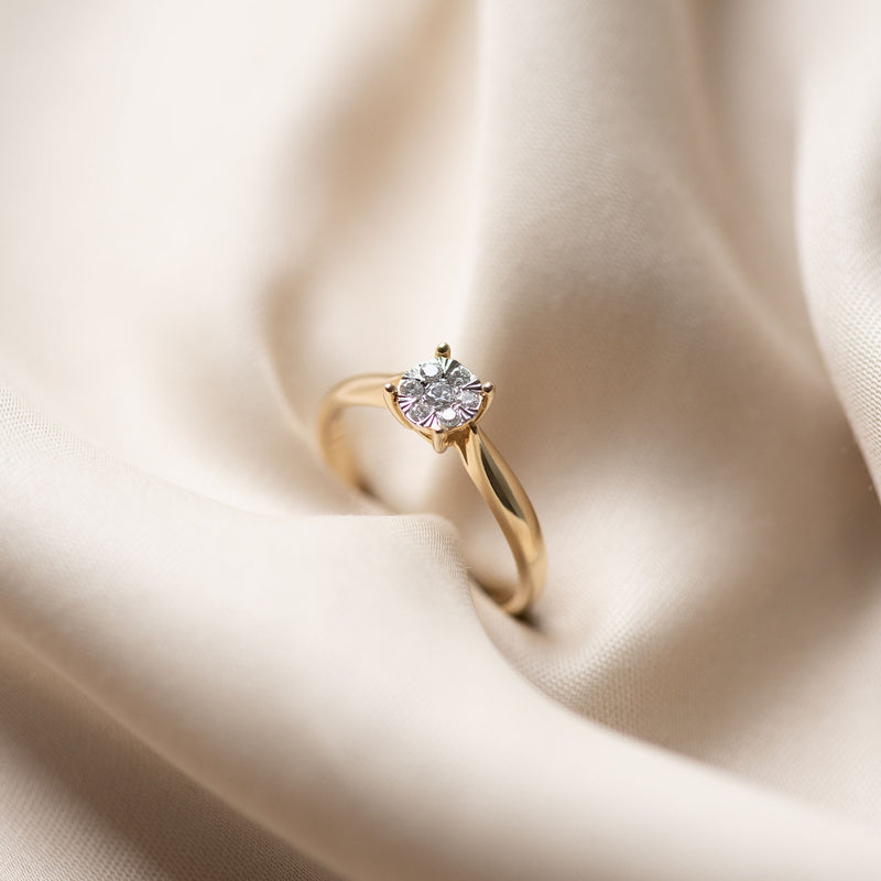 Isabel Bernard De la Paix Hanaé 14 karaat gouden ring | diamant 0.14 ct | IBD330008-60-zoom-