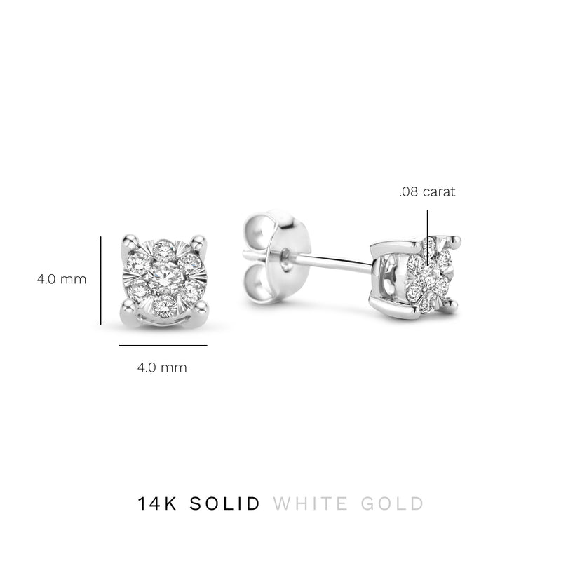 Isabel Bernard De la Paix Hanaé 14 karaat witgouden oorknoppen | diamant 0.16 ct | IBD360016-zoom-