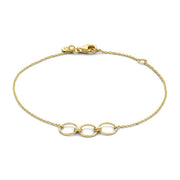 Isabel Bernard 14 Karaat Gouden Belleville Anna Armband IB320025 (Lengte: 16.00-18.00 cm)