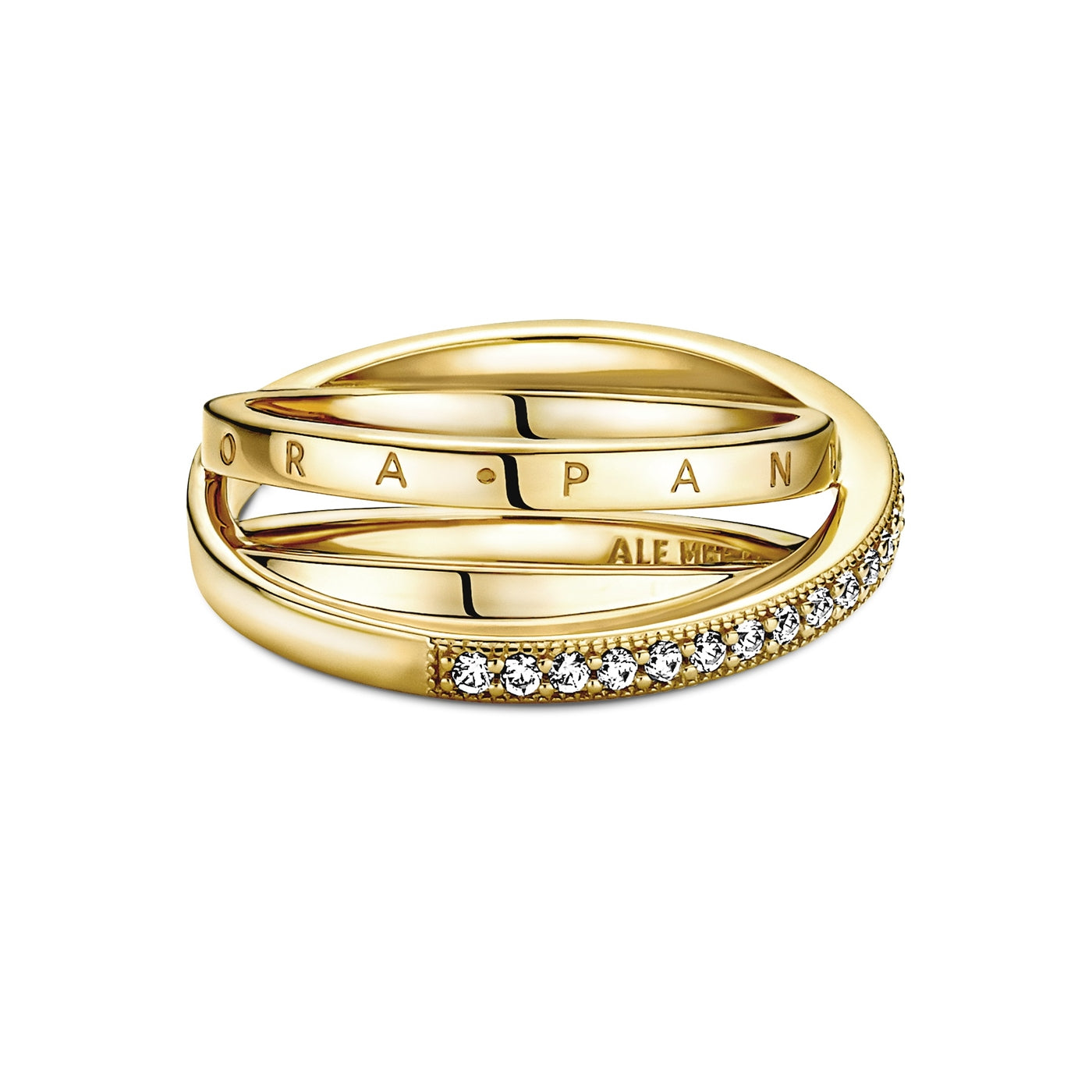 Pandora Crossover Pavé Triple strap Ring 169057C01-52