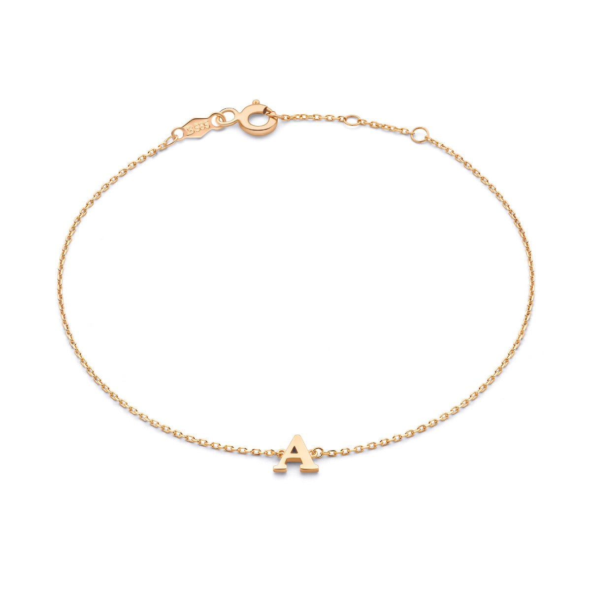Isabel Bernard La Concorde Rachel 14 Carat Rosegold Initial Bracelet IB320042-Z
