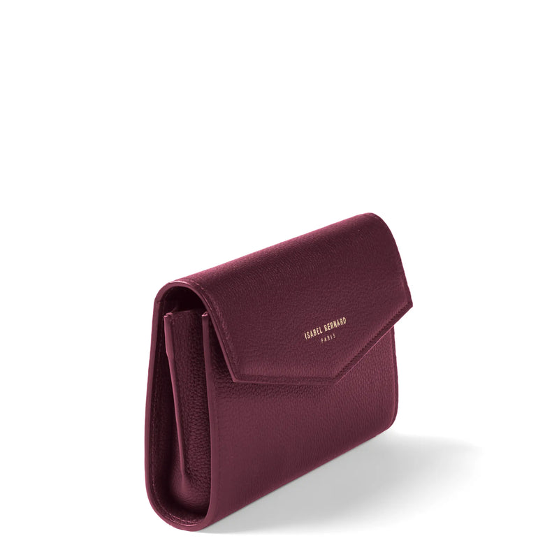 Isabel Bernard Honoré Lina Bordeauxrode Clutch Met Afneembare Schouderketting IB21135-052-zoom-