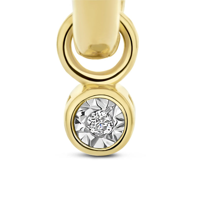 Isabel Bernard De La Paix Inaya 14 karaat gouden oorringen | Diamant 0.02 ct | IBD360022-zoom-