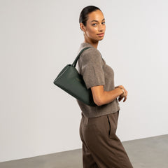 Isabel Bernard Honoré Eve Dark Green Calfskin Leather handbag IB21133-061