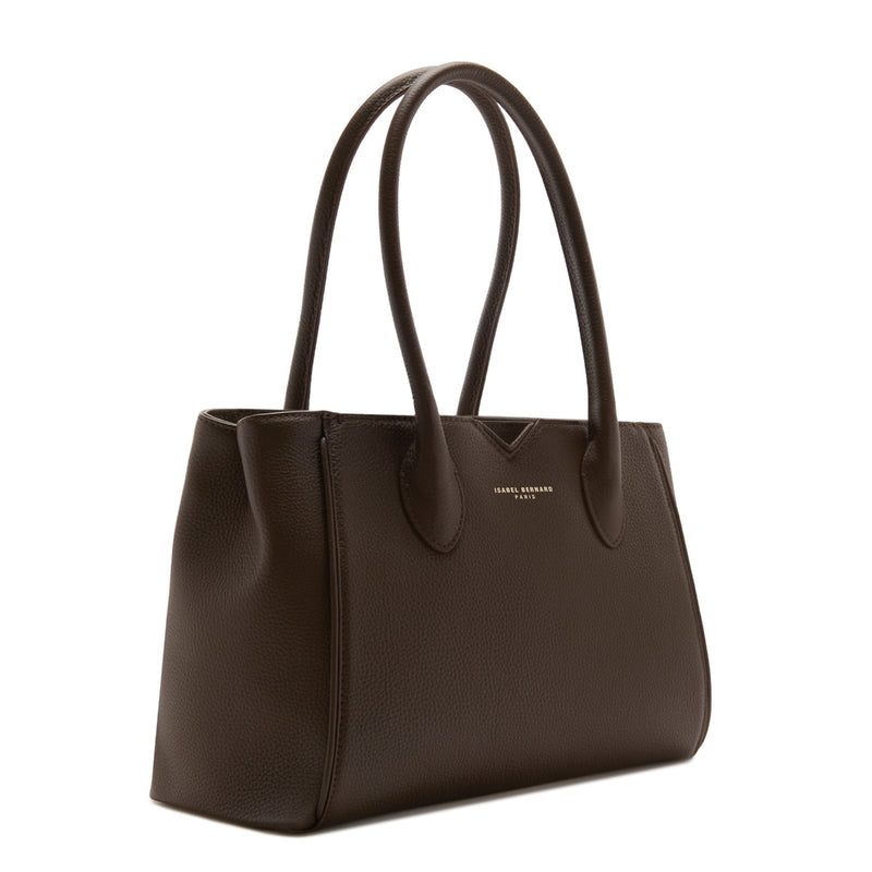 Isabel Bernard Honoré Cloe Midi Bruine Handtas van Kalfsleer IB25082-031-zoom-