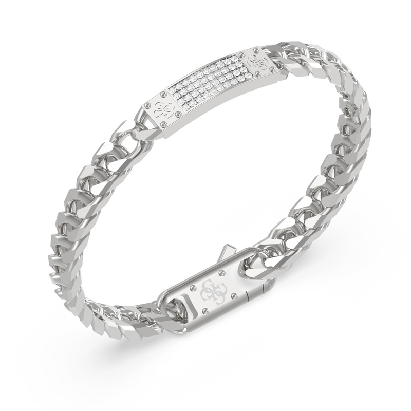 Guess 4G Frontiers Silver Bracelet With Crystal JUMB06031JWSTS-zoom-