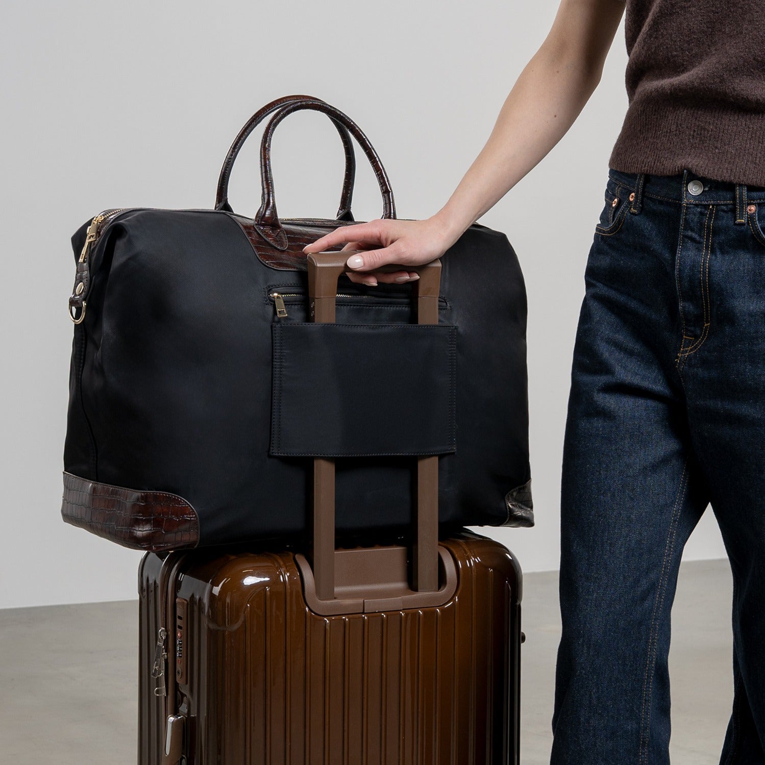 Isabel Bernard Du Louvre Clarice Black Weekend Bag Medium IB20002-901