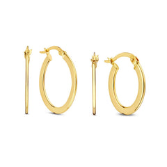 Beloro Jewels Regalo d'Amore 9 karat gold hoop earrings gift set BO90023