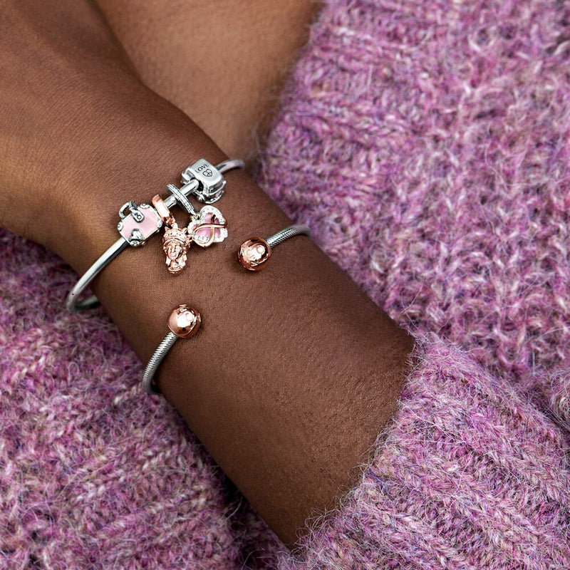 Pandora Moments 925 Sterling Silver Infinity Heart Charm with 14 Carat RoseGold Plating 788878C01-zoom-