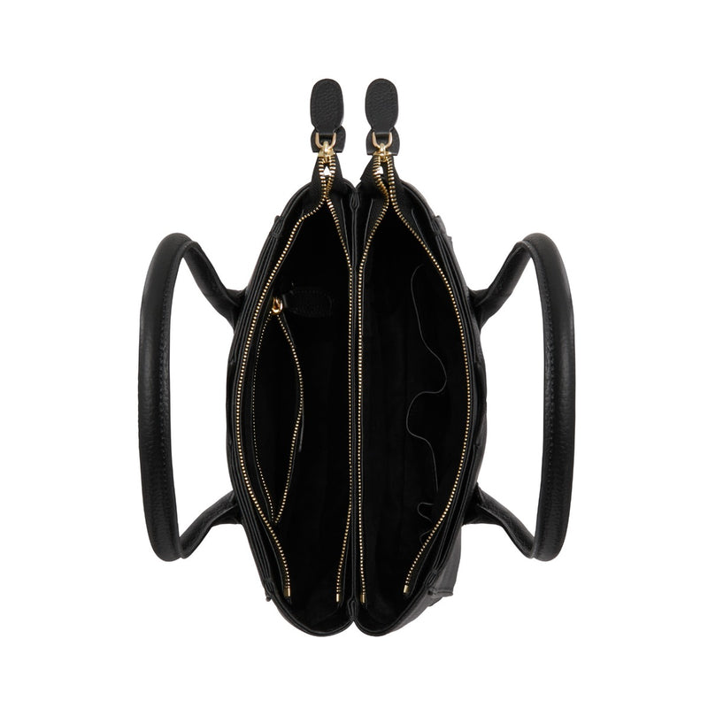 Isabel Bernard Honoré Cloe Midi Zwarte Kalfsleren Handtas IB25082-001-zoom-