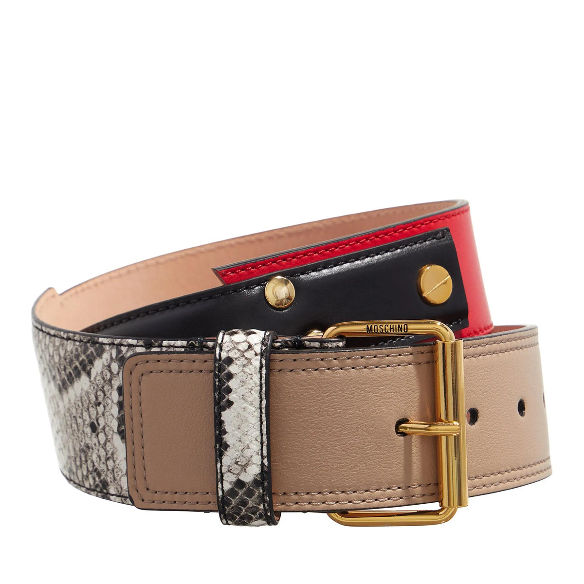 Moschino Multi Coloured Leather Belt 2001-A0346423_80
