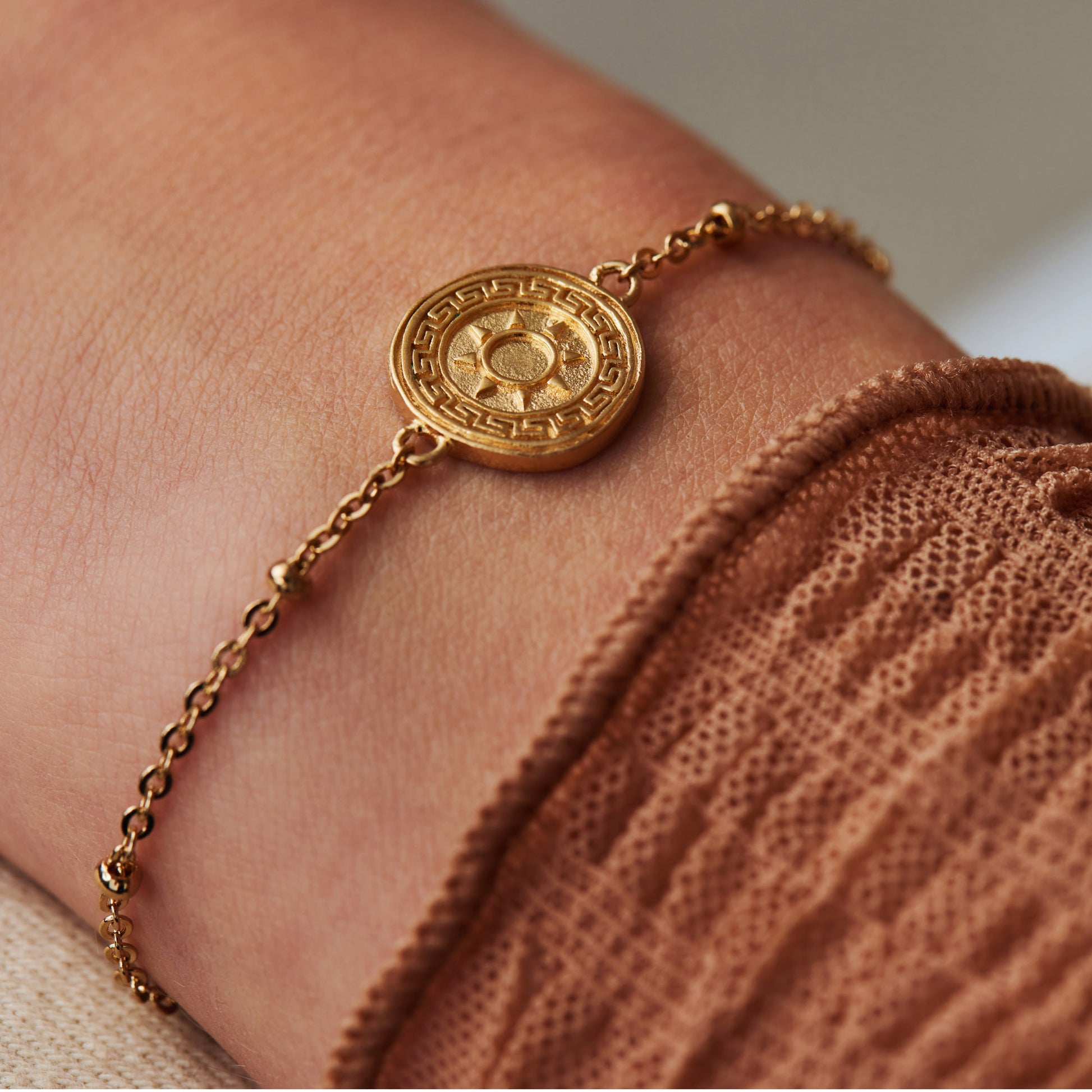 Violet Hamden Athens 925 Sterling Zilveren Goudkleurige Armband VH320001 (Lengte: 16.00-19.00 cm)