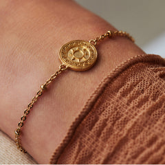 Violet Hamden Athens 925 Sterling Zilveren Goudkleurige Armband VH320001 (Lengte: 16.00-19.00 cm)