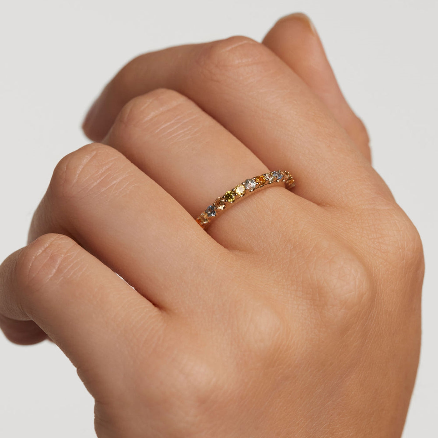 P D Paola Color 18 karat gold plated Ring AN01-C07-10