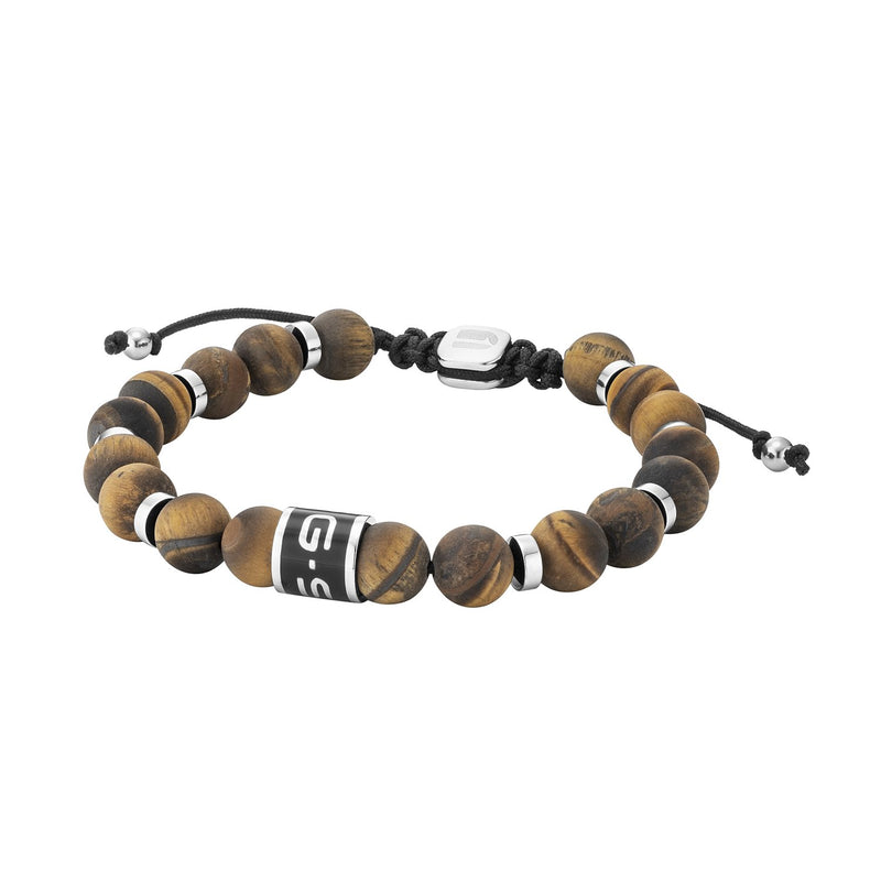 G-STAR ElNode Zilverkleurige Bruine Armband GSJ.111.02-zoom-