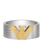 Emporio Armani Eagle Logo Silver-coloured Ring EGS3076040-9