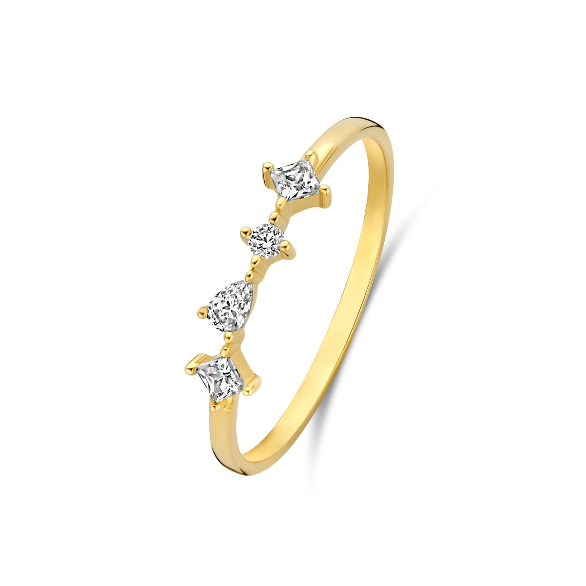 Beloro Jewels Monte Napoleone Mea 9 karat gold ring with zirconia BO330030-50