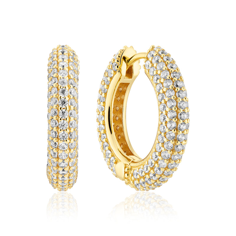 Sif Jakobs Carrara Medio Gold Plated Earrings SJ-E2474-CZ-YG-zoom-