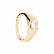 P D Paola The New Essentials 925 Sterling Silver Ring AN01-985-10with18K Gold Plating