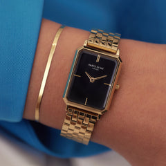 Parte Di Me Orologio Rechthoekig Women'sWatch Gold-coloured and Black PDM09001