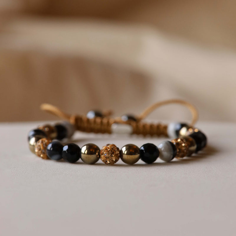 Karma Gold-coloured Spiral Tuscan Sun Bracelet 83784 (Length: 17.50 - 19.00 cm)-zoom-