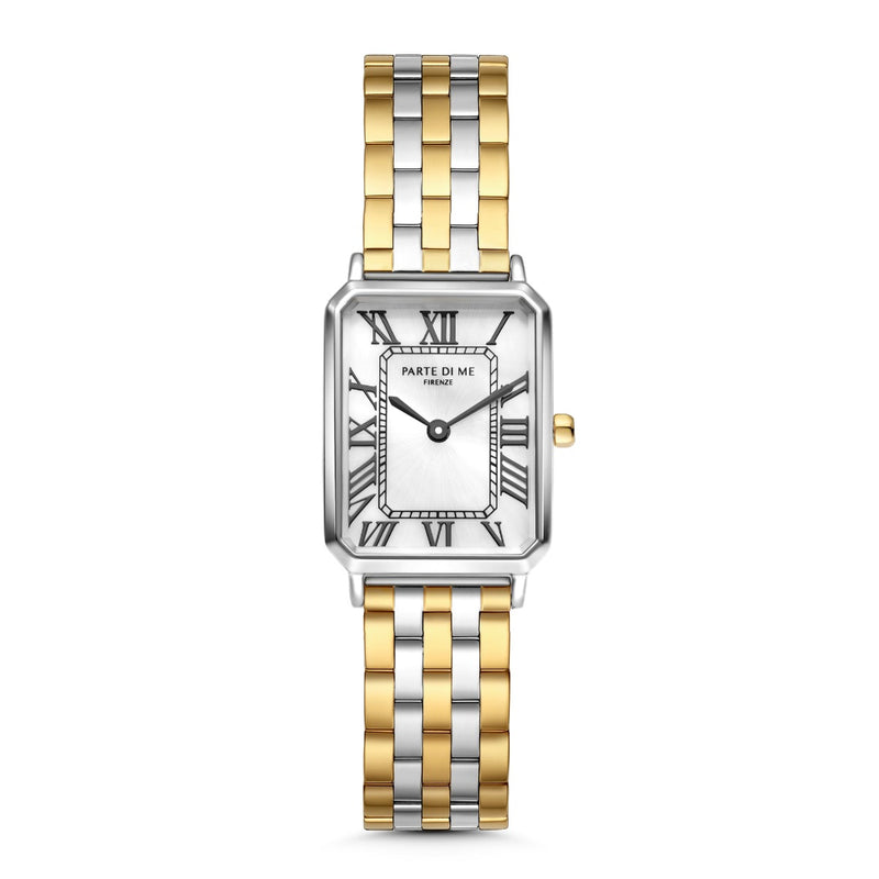 Parte di Me Orologio rechthoekig dameshorloge goud- en zilverkleurig PDM09022-zoom-