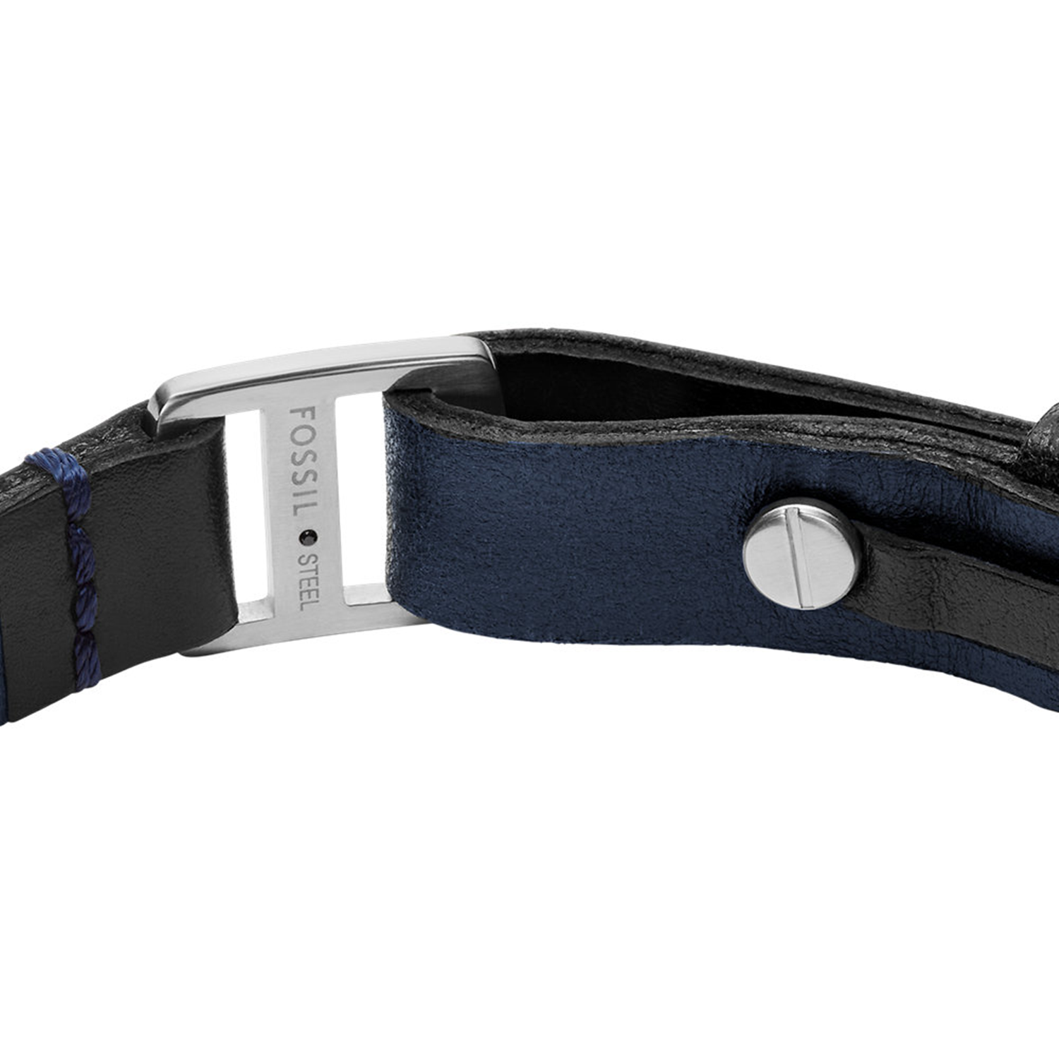 Fossil Machine Leather Men's Bracelet JF04964040