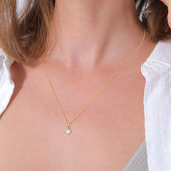 Elli 925 Sterling Silver Solitaire Necklace 2004-BF-0007954-001